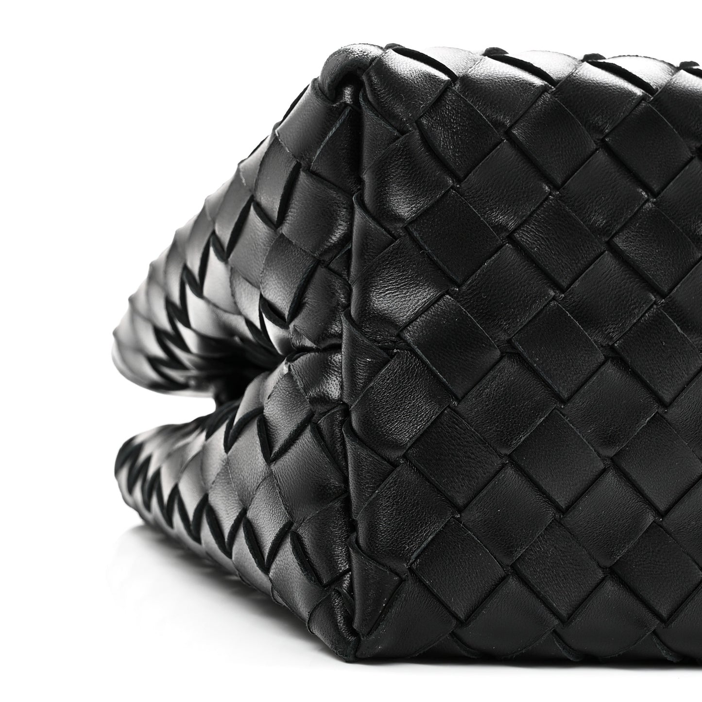 Nappa Intrecciato Small East West Andiamo Shoulder Bag Black