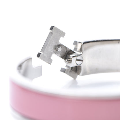 Hermes Enamel Narrow Clic Clac H Bracelet PM Rose Velours 5 of 5