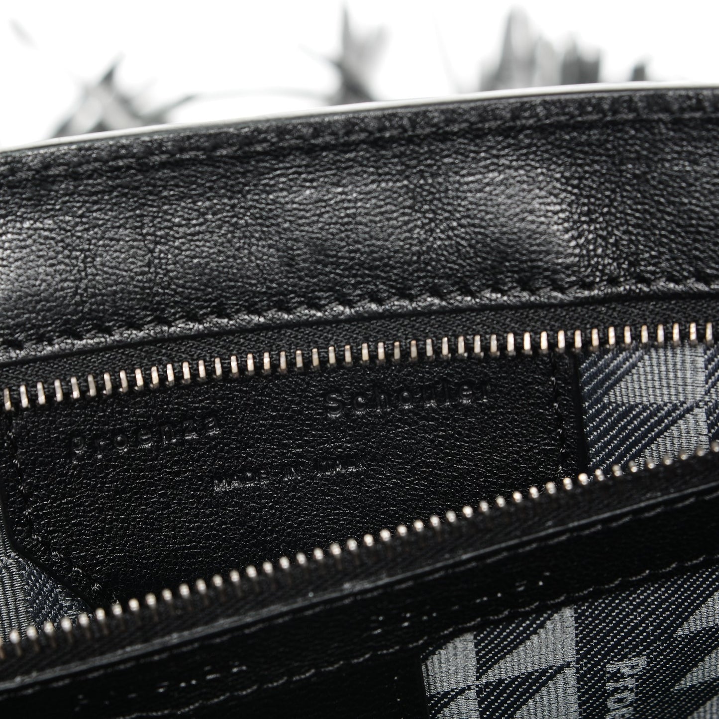 Lambskin Fringe Medium PS1 Satchel Black