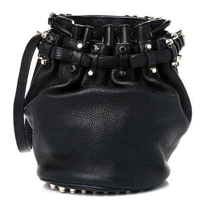 Alexander Wang Pebbled Lambskin Diego Bucket Black Gold Hardware 3 of 10
