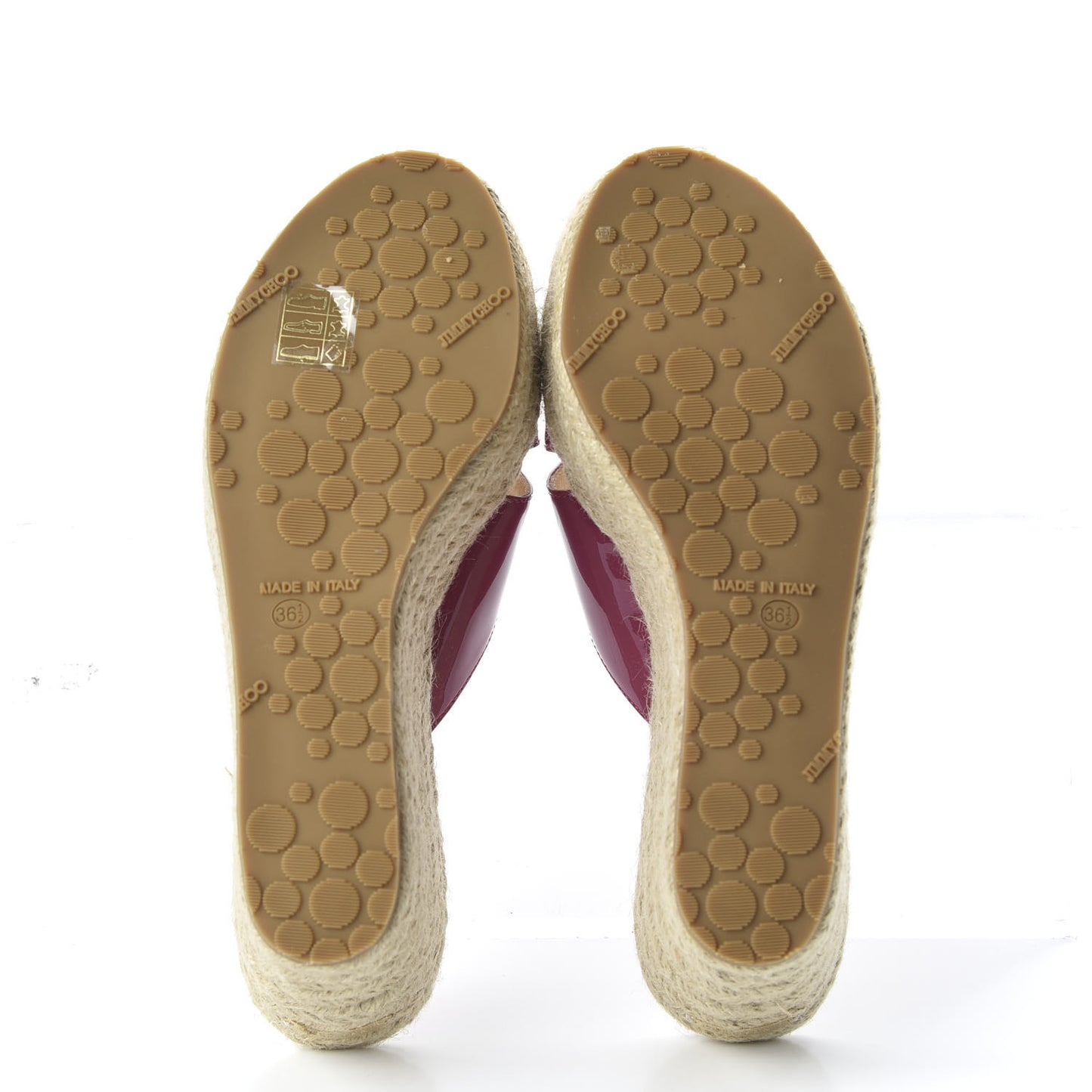 Patent Paisley Cork Wedge Sandals 36.5 Cyclamen