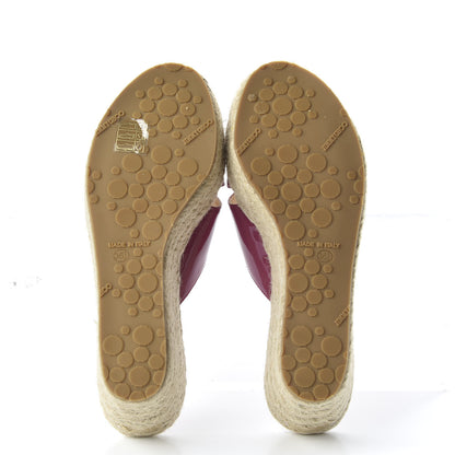Jimmy Choo Patent Paisley Cork Wedge Sandals 36.5 Cyclamen 5 of 7