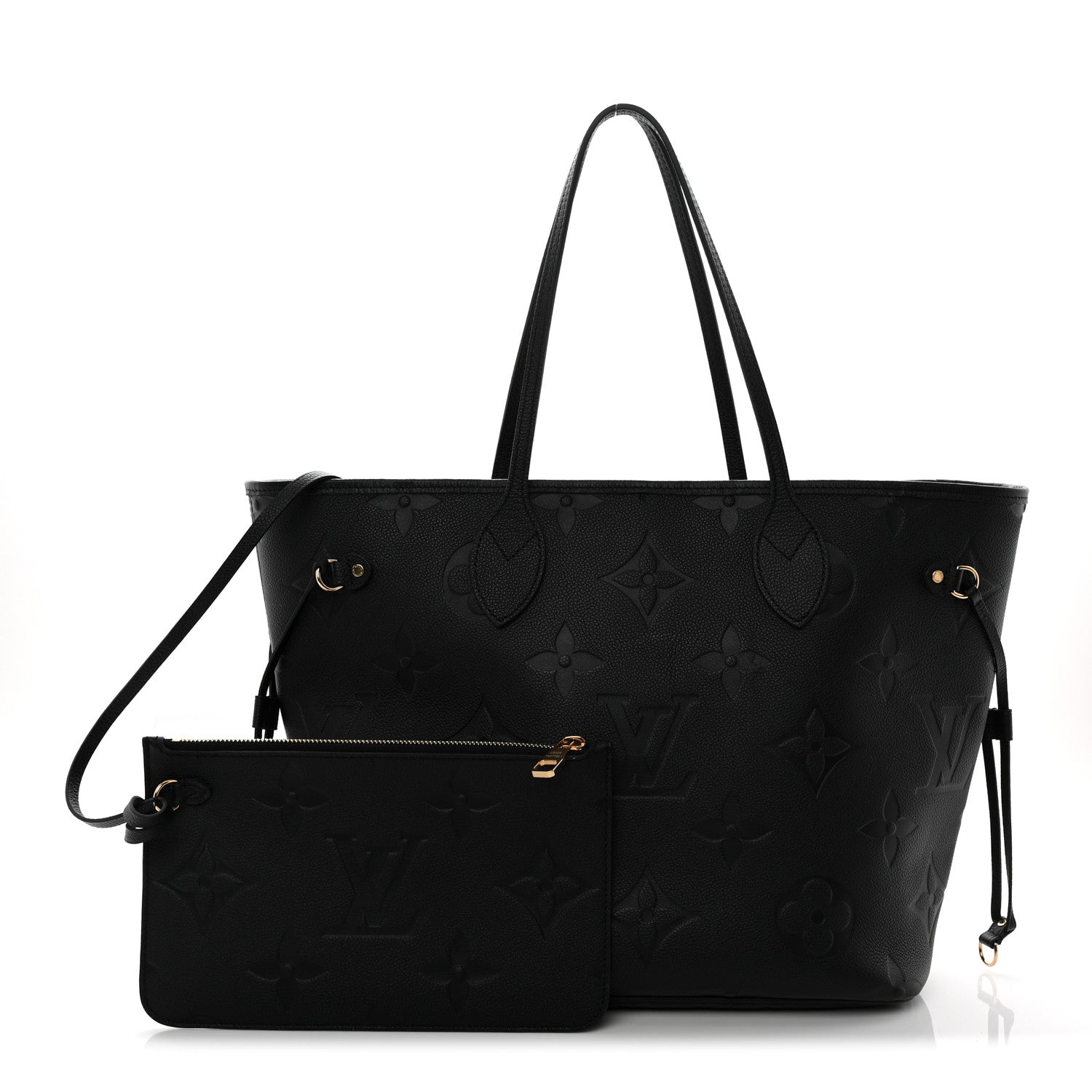 Louis Vuitton Empreinte Monogram Giant Neverfull MM Black 3 of 10