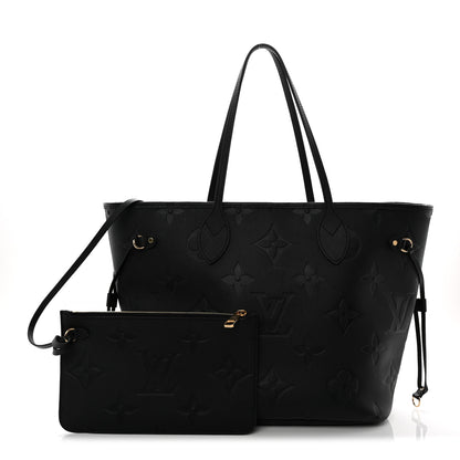 Louis Vuitton Empreinte Monogram Giant Neverfull MM Black 3 of 10