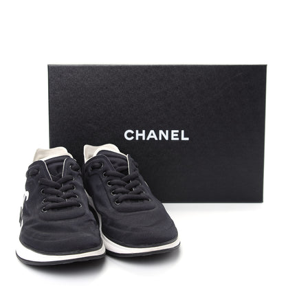 Chanel Lycra CC Sneakers 37.5 Black 10 of 10