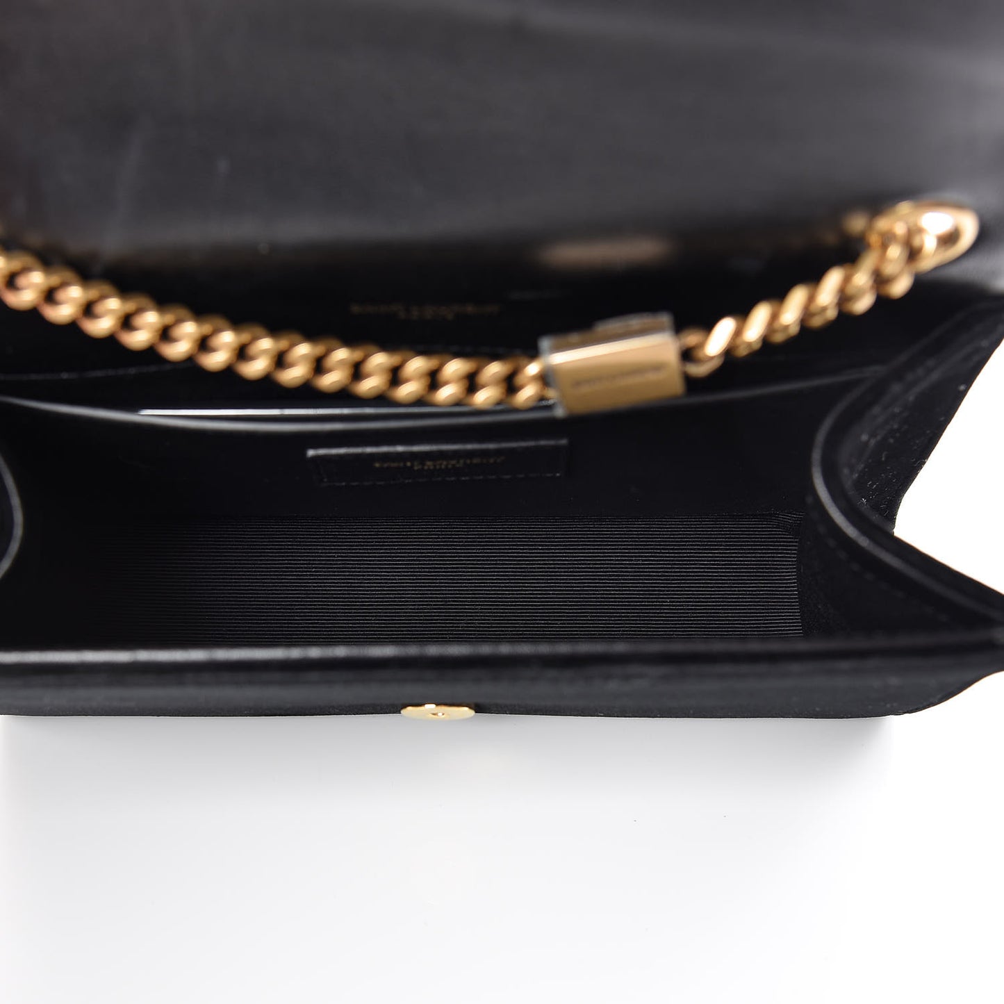 Velvet Small Monogram Kate Tassel Shoulder Bag Black