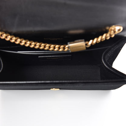Saint Laurent Velvet Small Monogram Kate Tassel Shoulder Bag Black 5 of 11
