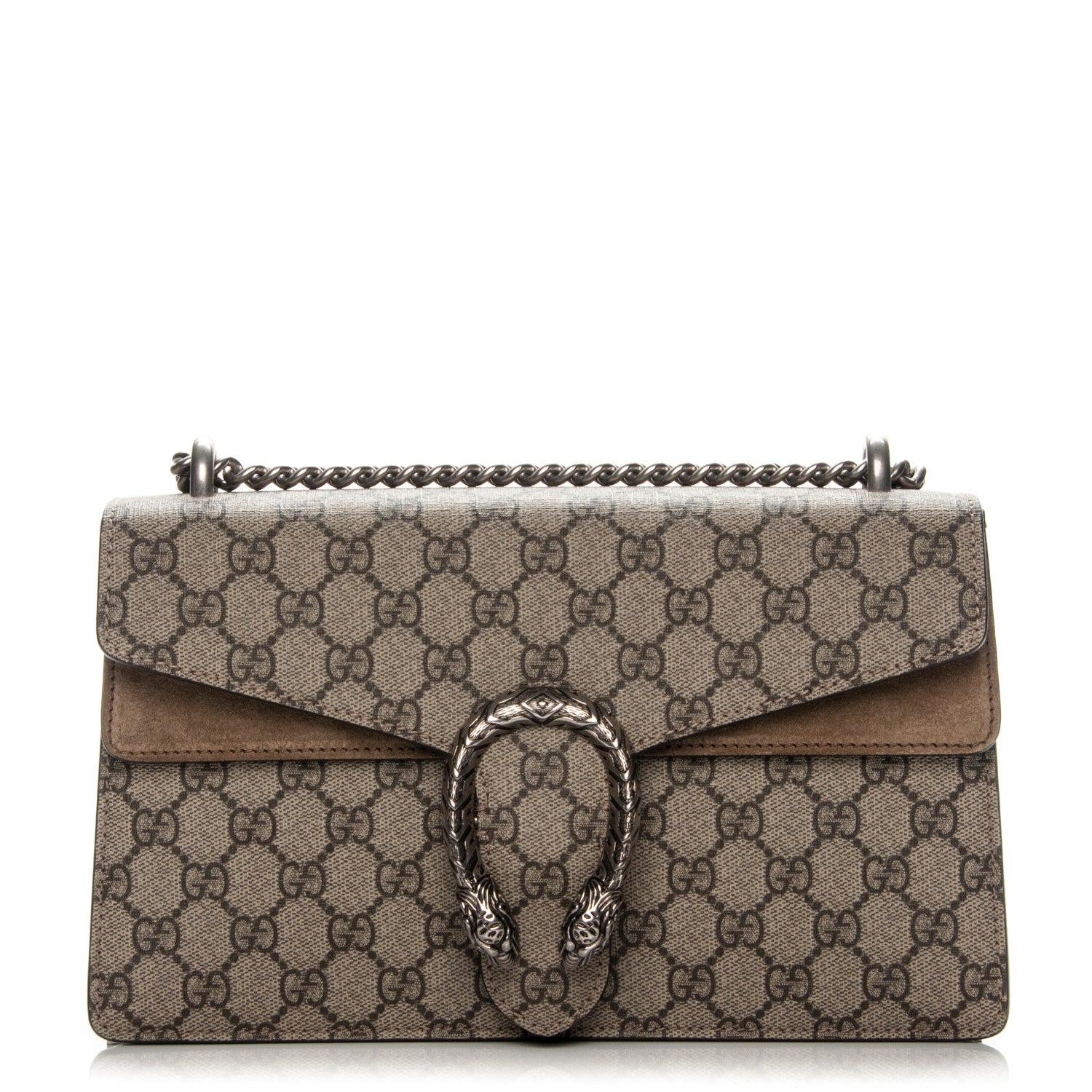 Gucci GG Supreme Monogram Small Dionysus Shoulder Bag Taupe 1 of 6