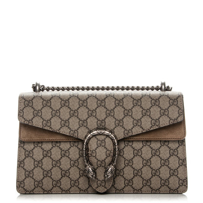 Gucci GG Supreme Monogram Small Dionysus Shoulder Bag Taupe 1 of 6