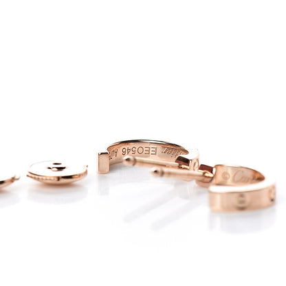 Cartier 18K Pink Gold Small LOVE Hoop Earrings 3 of 5