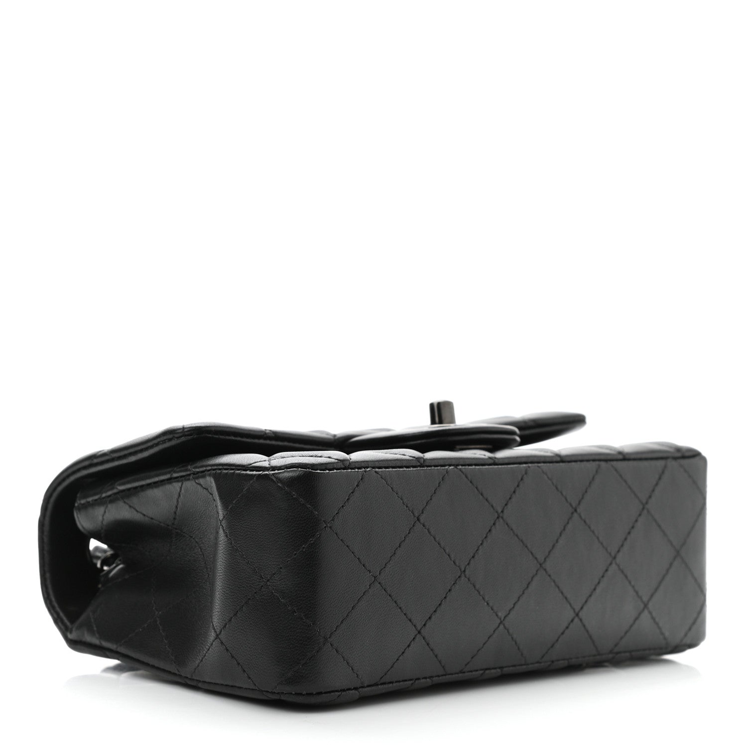 Chanel Lambskin Quilted Mini Rectangular Flap So Black 4 of 11