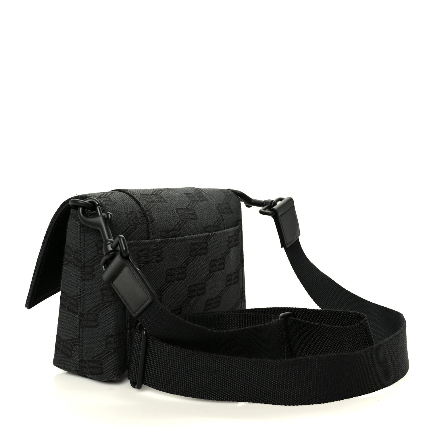 Balenciaga BB Jacquard Monogram  XSS Downtown Shoulder Bag Black 3 of 10