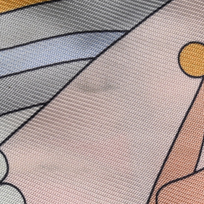 Hermes Silk Carres Volants Twilly Grenadine Gris Perle Rose Pale 5 of 6