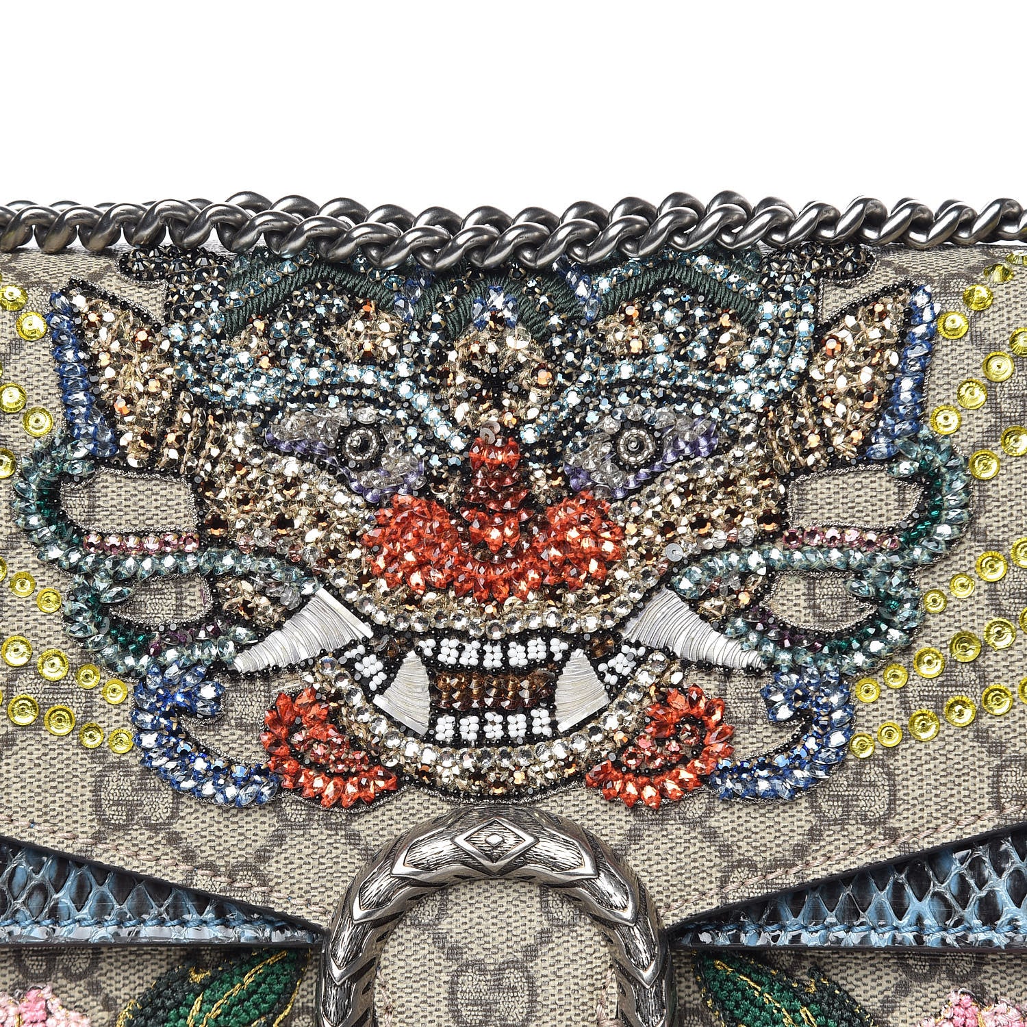 Gucci GG Supreme Monogram Python Embroidered Medium Dionysus Shoulder Bag 11 of 11