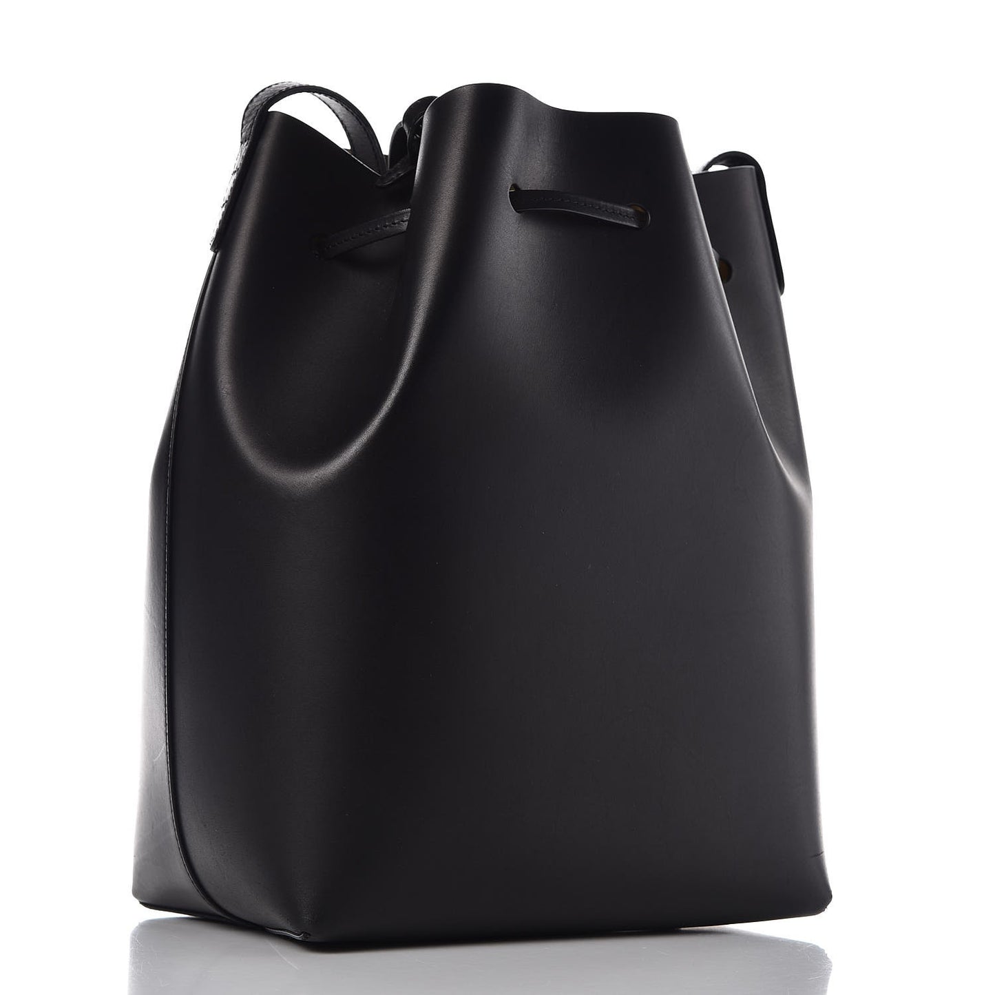 Vegetable Tanned Calfskin Bucket Bag Black Oro