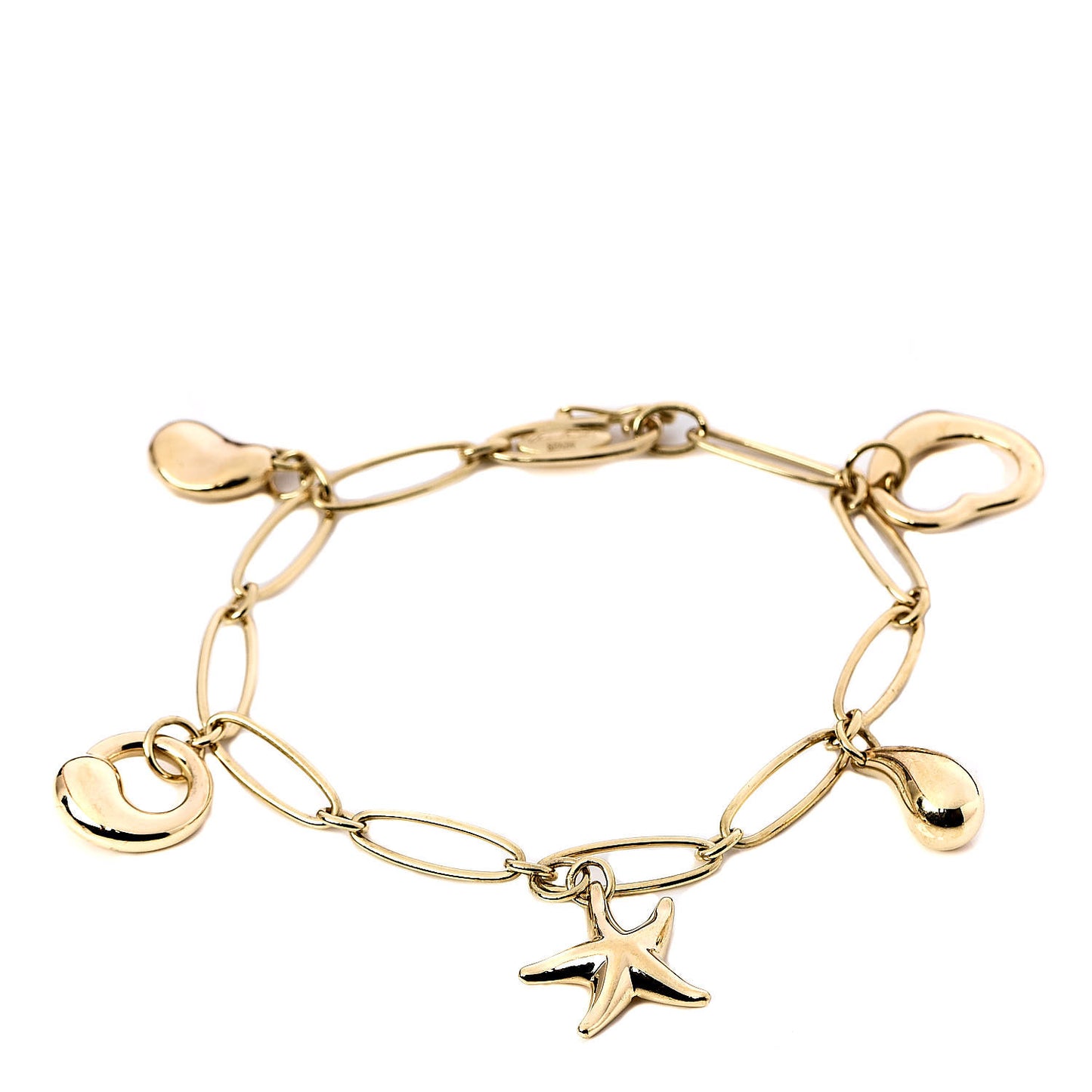 18K Yellow Gold Elsa Peretti Five Charm Bracelet