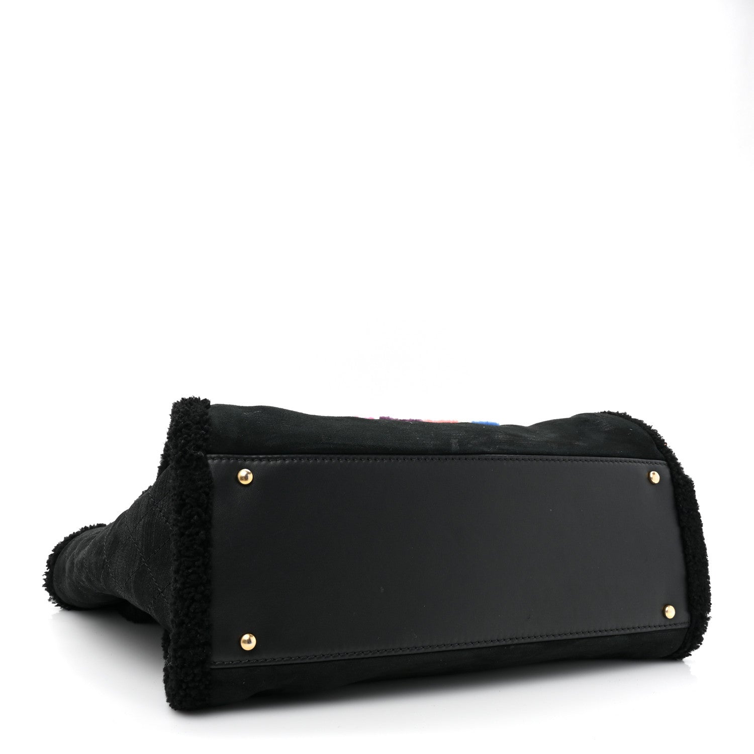 Chanel Shearling Medium Deauville Tote Black 4 of 11