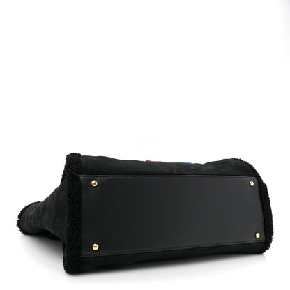 Chanel Shearling Medium Deauville Tote Black 4 of 11
