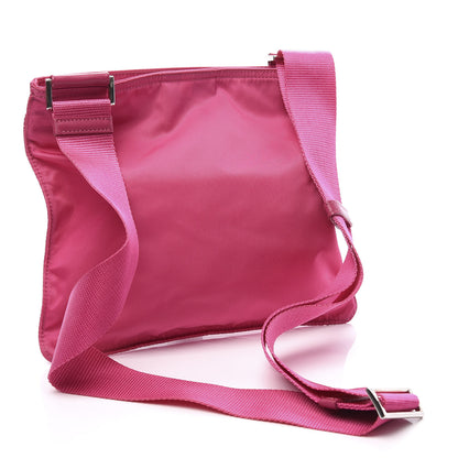 Prada Nylon Vela Flat Messenger Bag Fuxia 2 of 9