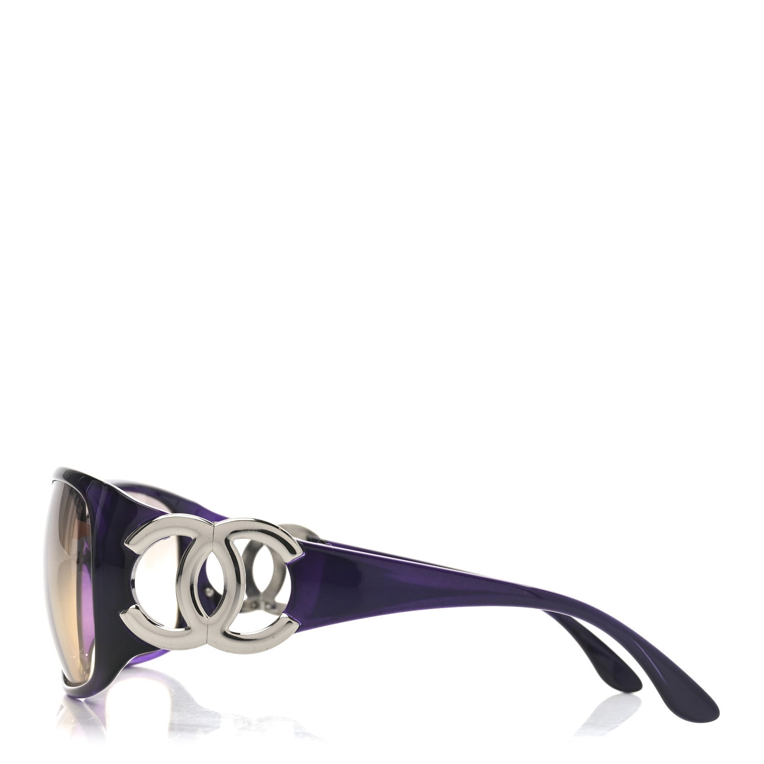 Chanel Acetate CC Sunglasses 6014 Black Purple 3 of 6