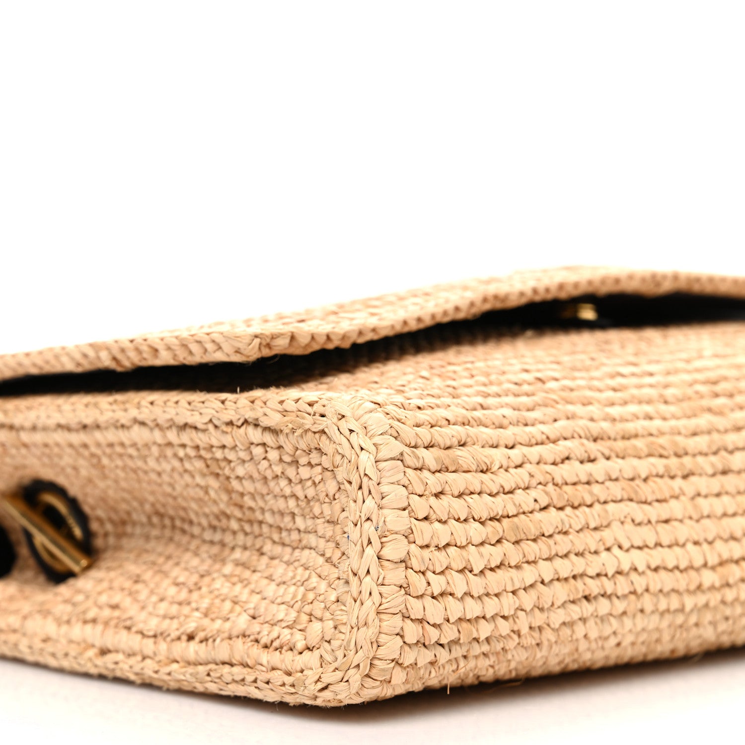 Saint Laurent Raffia Medium Monogram Kate Satchel Natural 9 of 10
