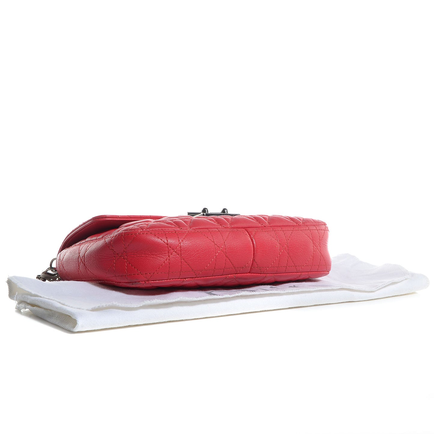 Lambskin Cannage Miss Dior Promenade Pouch Fuchsia