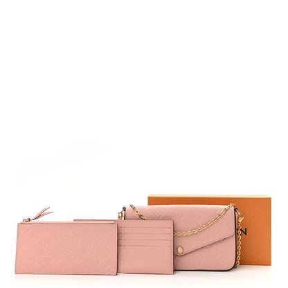 Louis Vuitton Empreinte Pochette Felicie Chain Wallet Rose Poudre 18 of 18