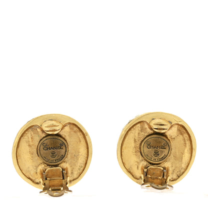Chanel Round CC Clip On Earrings Gold 4 of 4
