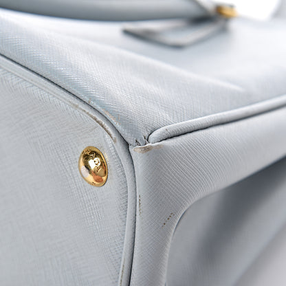 Prada Saffiano Small Galleria Double Zip Tote Lago 15 of 16