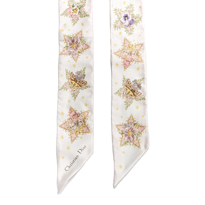 Christian Dior Silk Star Mitzah Scarf Pink 2 of 3