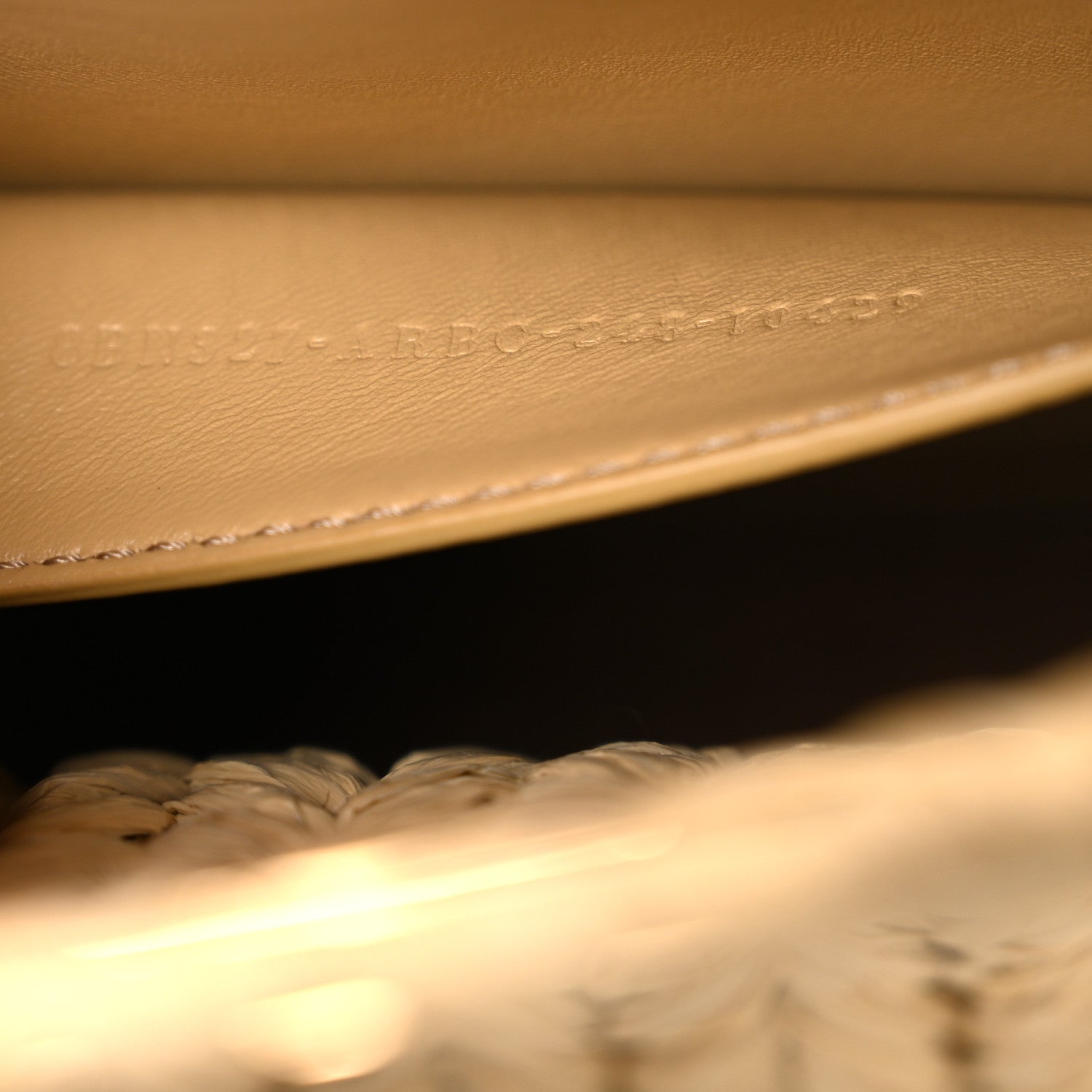 Fendi Raffia Embroidered Vitello King Shiny Nappa Intreccio Small Peekaboo I SEE U Satchel Sahara 7 of 11