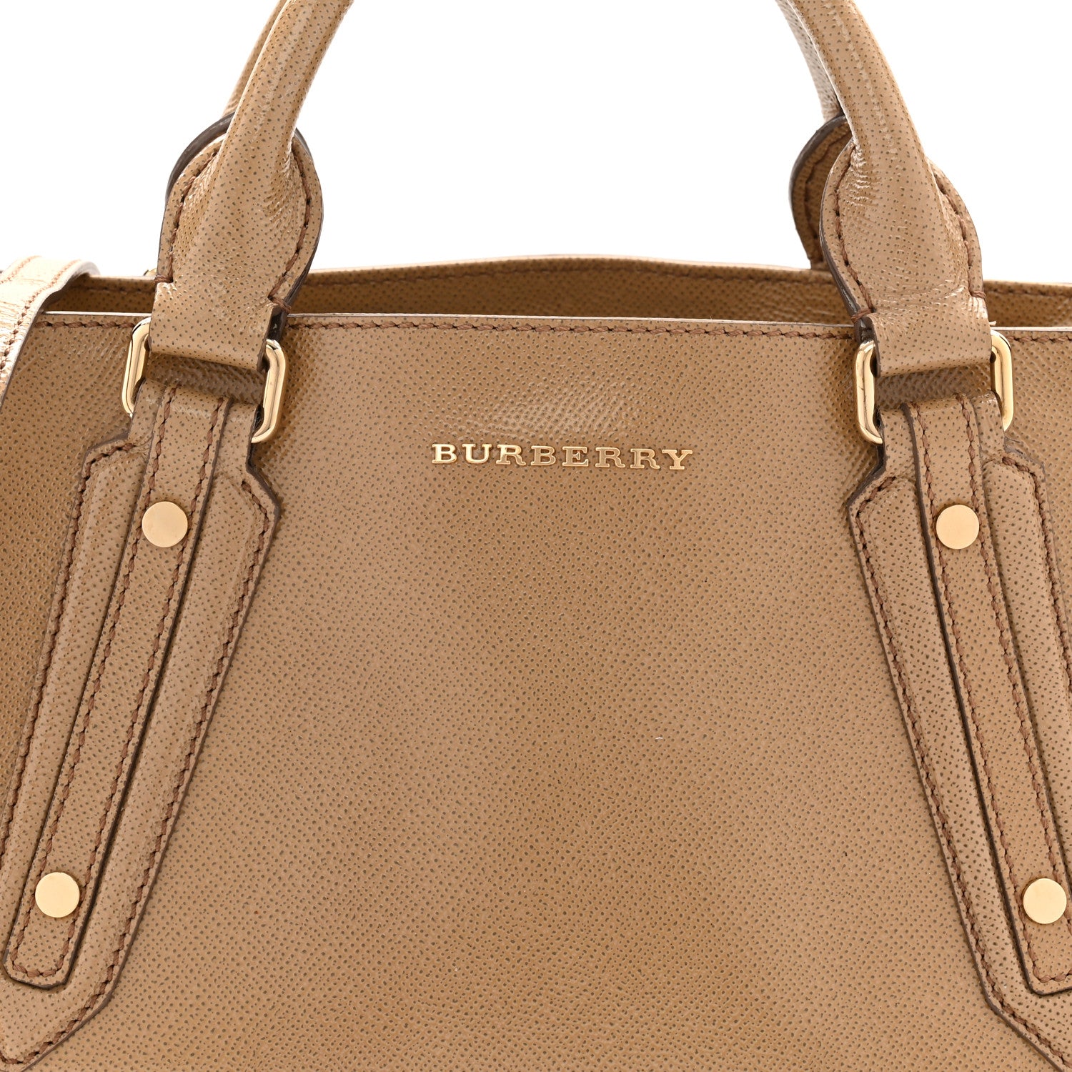 Burberry Patent Somerford Tote Tan 8 of 10