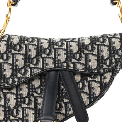 Christian Dior Oblique Mini Saddle Bag Blue 8 of 10
