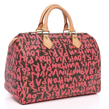 Louis Vuitton Monogram Graffiti Speedy 30 Fuchsia 3 of 12