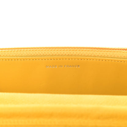 Chanel Iridescent Caviar Quilted Wallet on Chain WOC Yellow 7 of 14