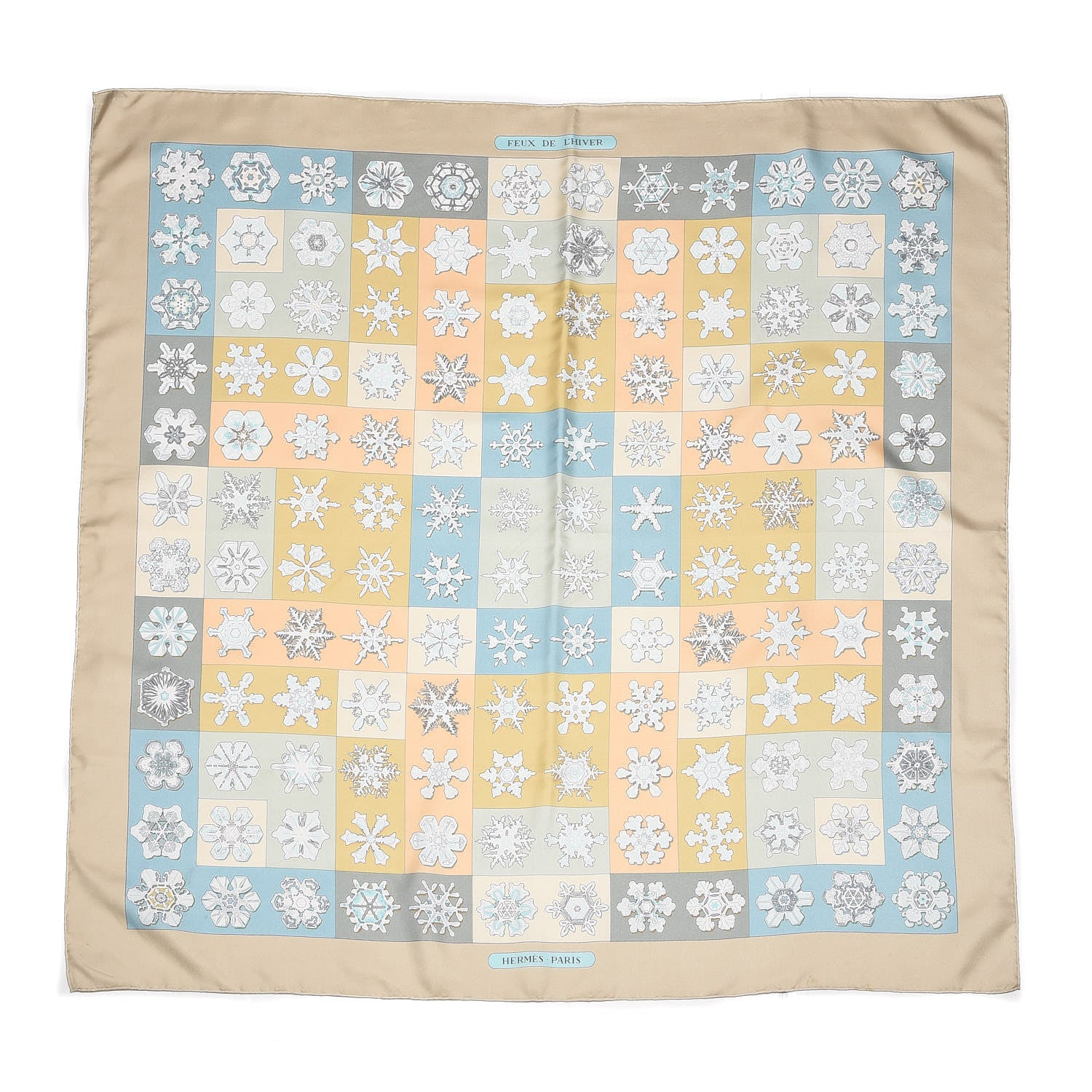 Hermes Silk Feux de L'hiver Scarf 90 1 of 6