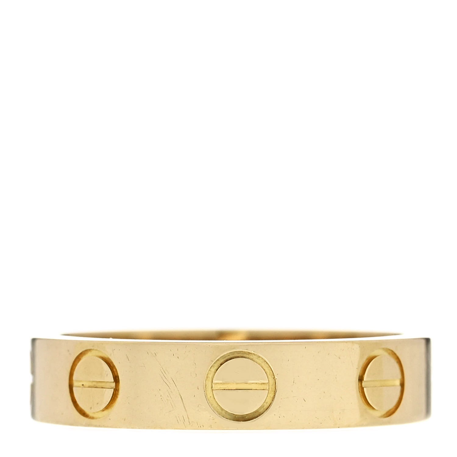 Cartier 18K Yellow Gold 3.5mm LOVE Wedding Band Ring 46 3.75 3 of 4