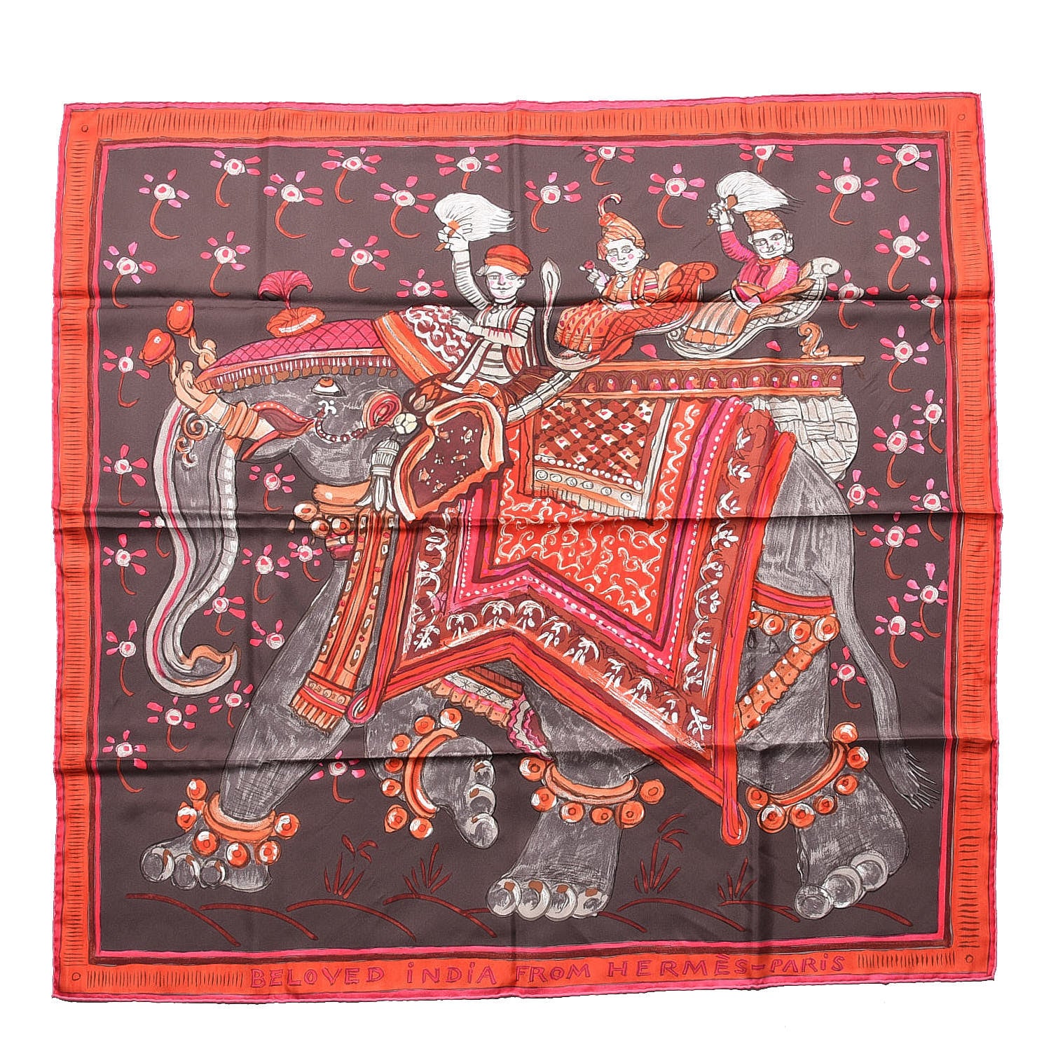 Hermes Silk Beloved India Scarf 90 1 of 6