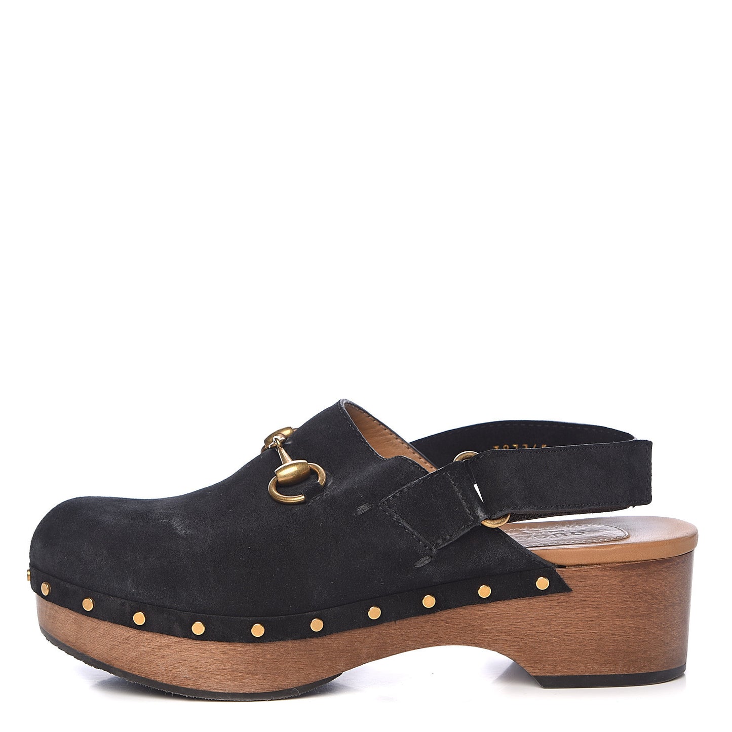 Suede Horsebit Amstel Slingback Clogs 38.5 Black