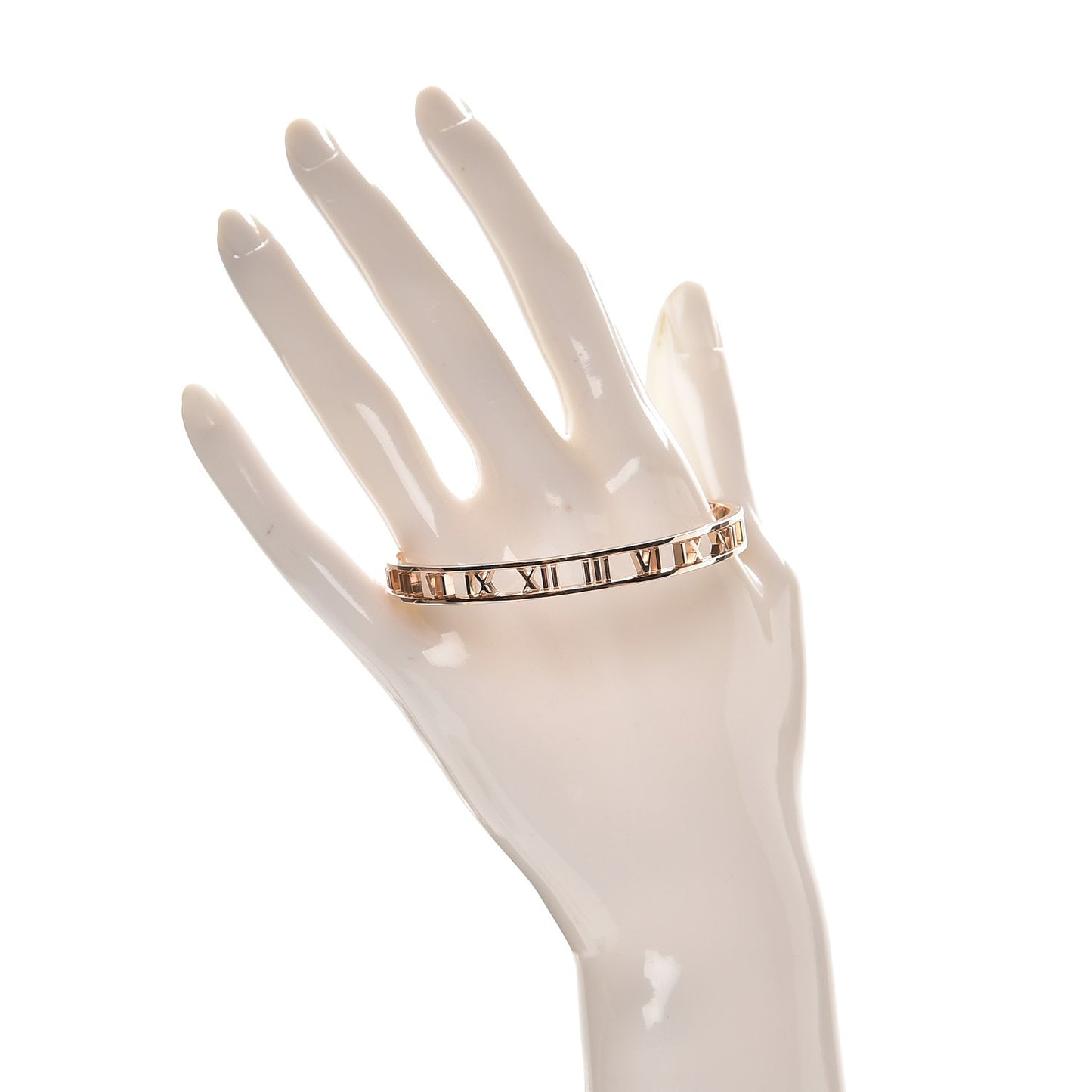 18K Rose Gold Open Narrow Atlas Bangle