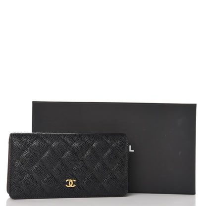 Chanel Caviar Quilted Yen Wallet Black 10 of 10