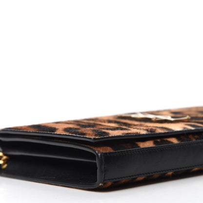 Saint Laurent Calf Hair Monogram Chain Wallet Leopard 6 of 12
