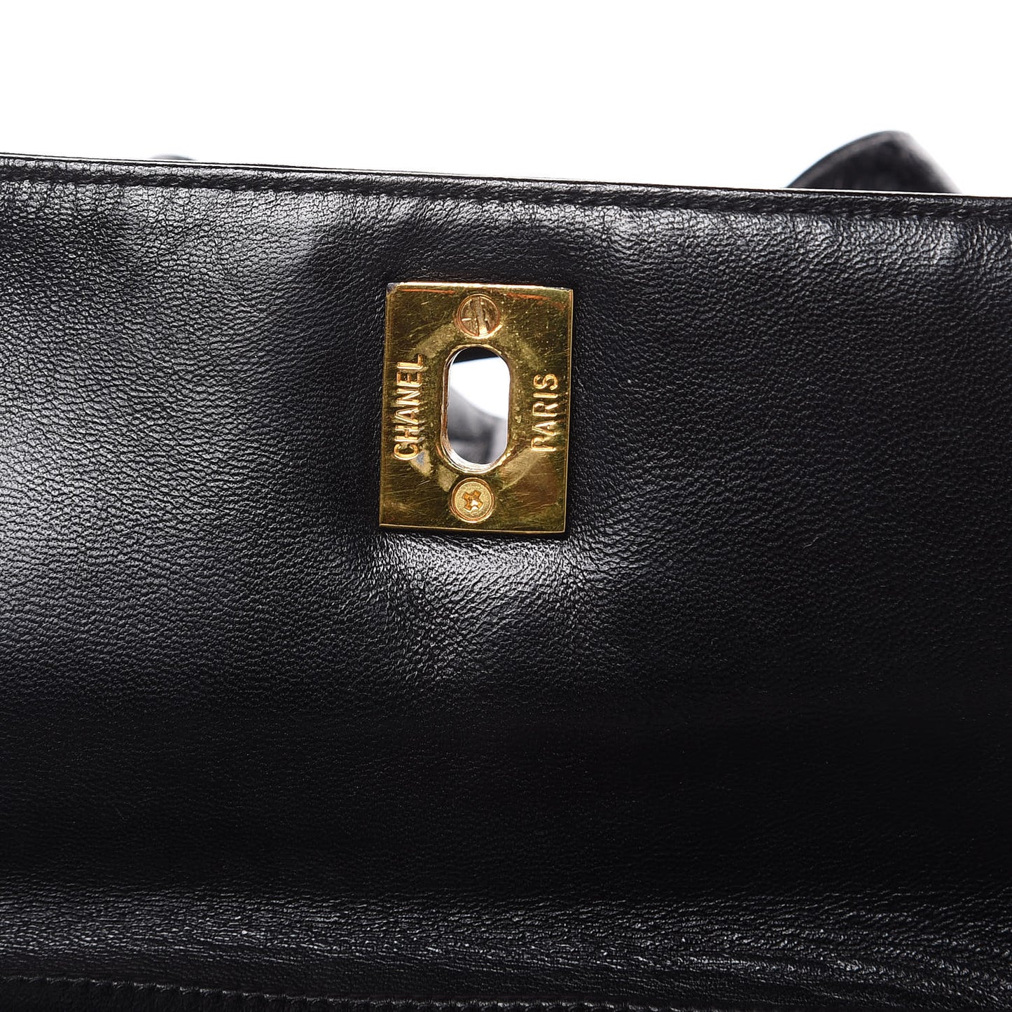 Lambskin Quilted Drawstring Backpack Black