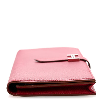 Hermes Epsom Bearn Gusset Wallet Rouge Garance 9 of 10