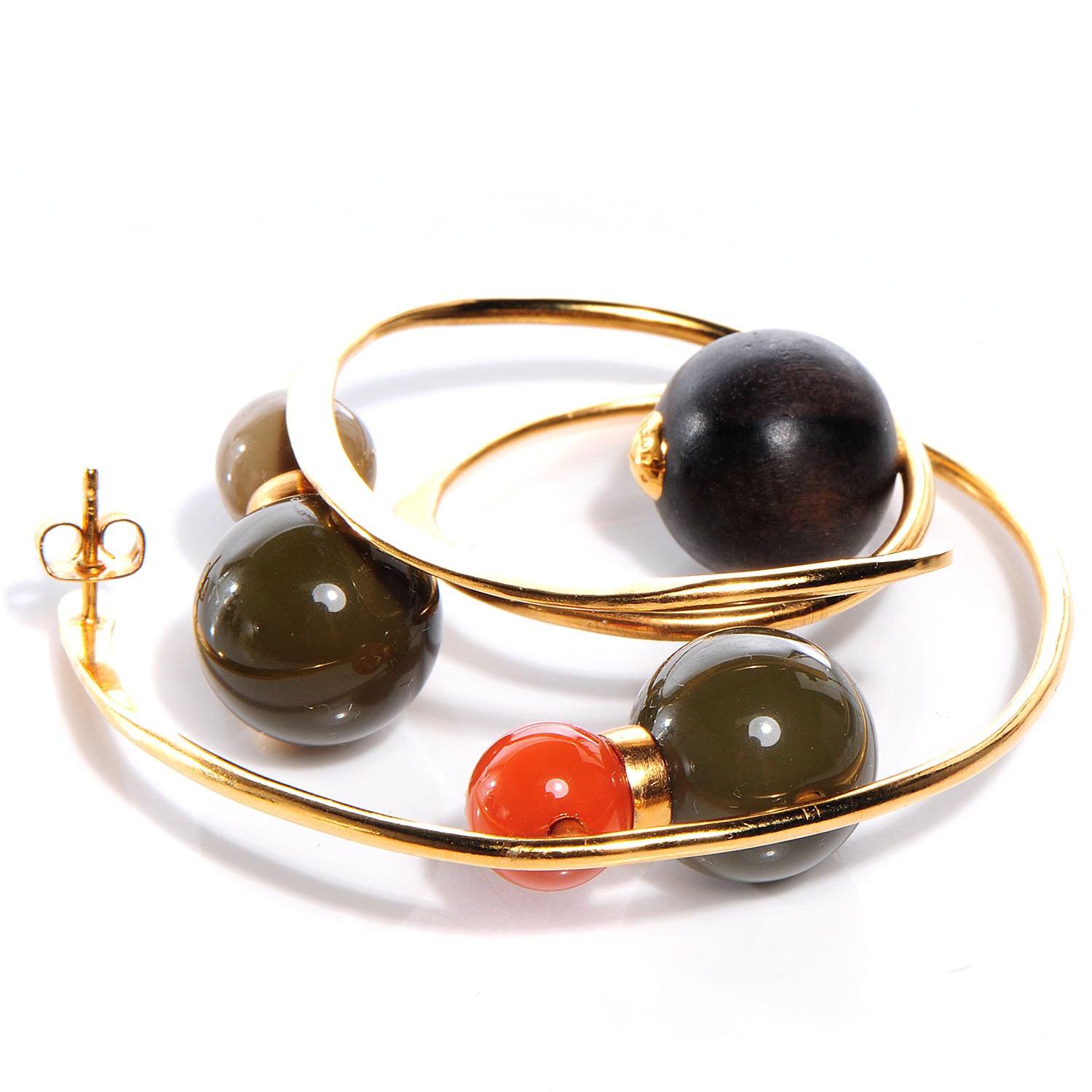 Louis Vuitton African Queen Earrings Gold 3 of 4