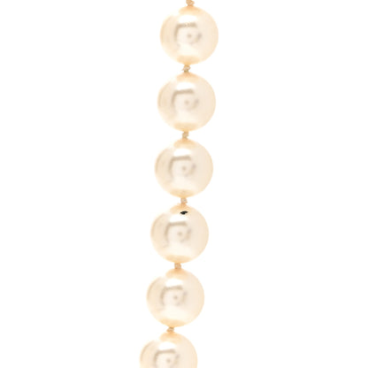Chanel Crystal Pearl CC Long Necklace Silver 5 of 7