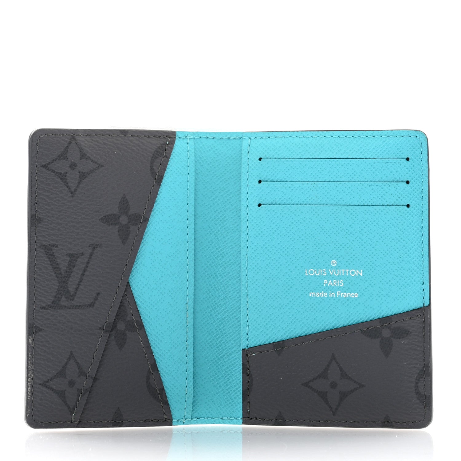 Louis Vuitton Monogram Macassar Pocket Organizer NM Turquoise 5 of 8