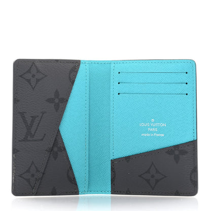 Louis Vuitton Monogram Macassar Pocket Organizer NM Turquoise 5 of 8