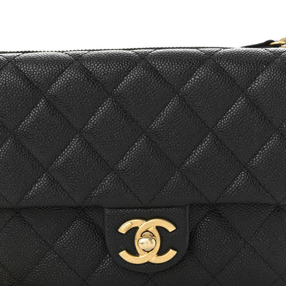 Chanel Shiny Caviar Pick Me Up Flap Belt Bag Black 7 of 10