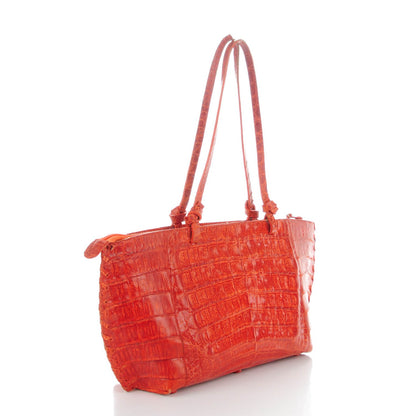 Nancy Gonzalez Crocodile Tote Orange 3 of 12